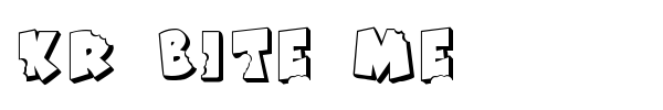 KR Bite Me font preview
